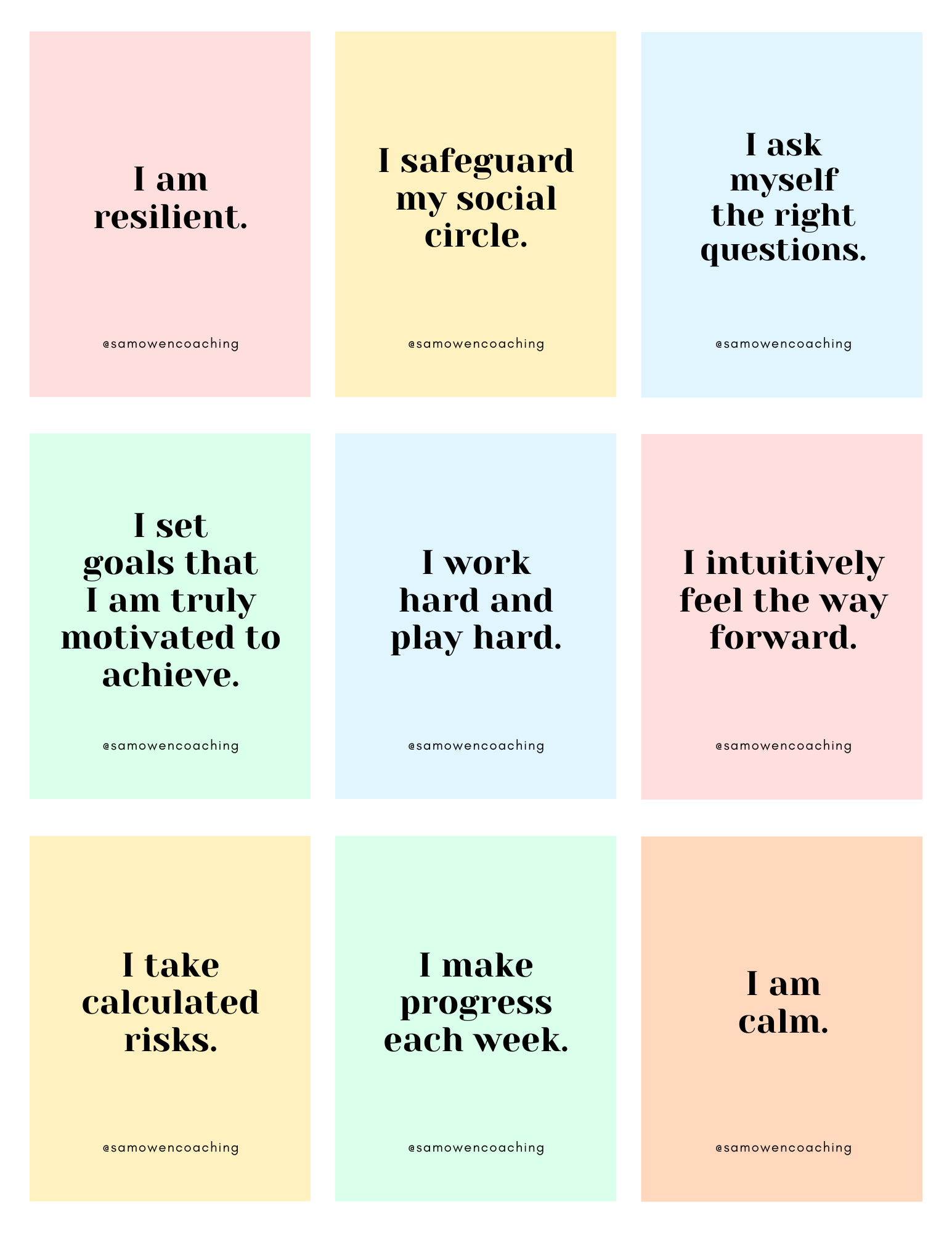 Affirmations For Achieving Goals Instant Download - Relationship Coach ...