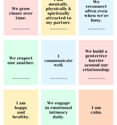 relationship affirmations instant download digital download - sam owen - relationship expert and published author - buy now