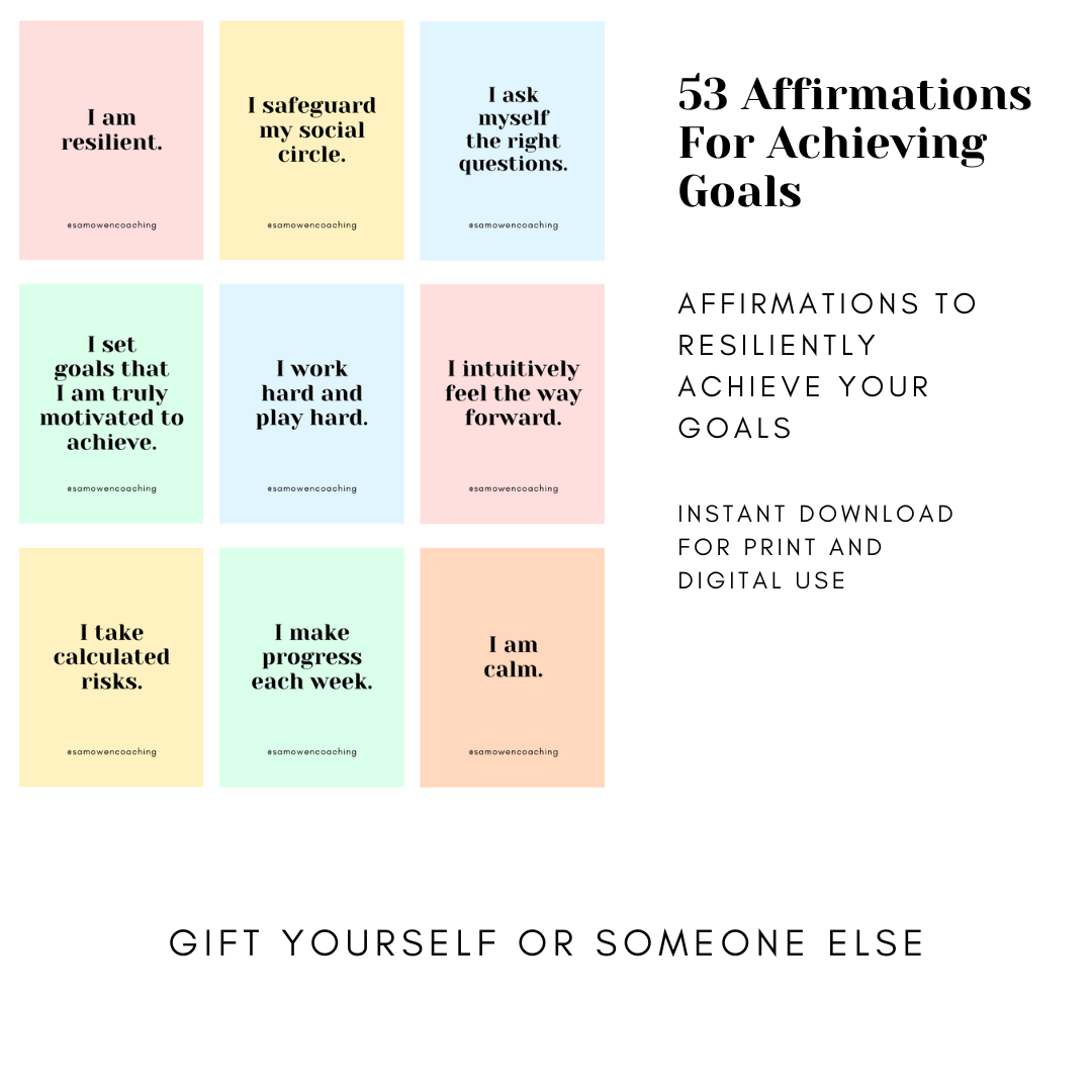 affirmations for achieving goals instant download - sam owen - shop now