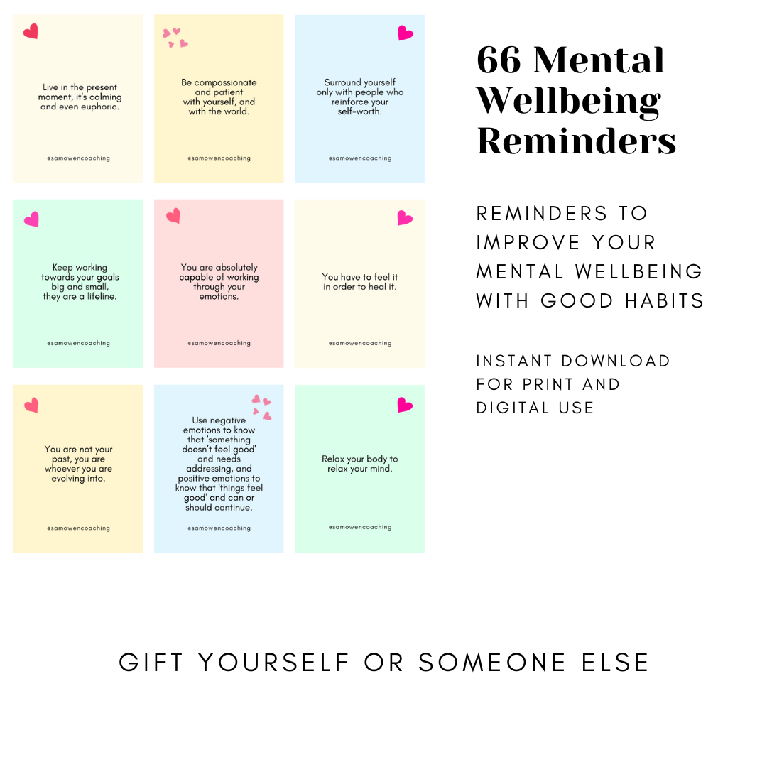 mental wellbeing reminders instant download - sam owen - shop now