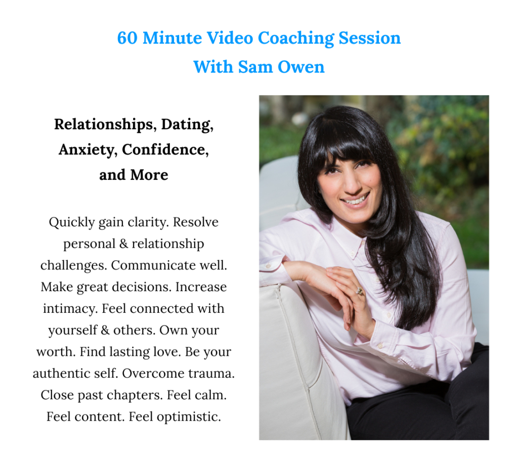 60 Min. Coaching Session with Sam Owen, Relationship Coach